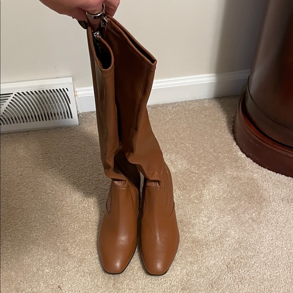 Franco Sarto Brown Knee-High Women's Boots Wide Calf - Picture 1 of 5